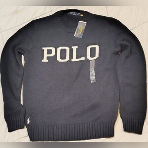 Polo Ralph Lauren Navy Knit Logo Sweater BNWT Men’s Medium